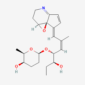 molecular formula C22H31NO5 B12363083 (2R,3R,6S)-6-[(Z,1E,4R,5S)-5-hydroxy-2-methyl-1-[(1R,3S)-2-oxa-6-azatricyclo[5.3.0.01,3]deca-6,8-dien-10-ylidene]hept-2-en-4-yl]oxy-2-methyloxan-3-ol 