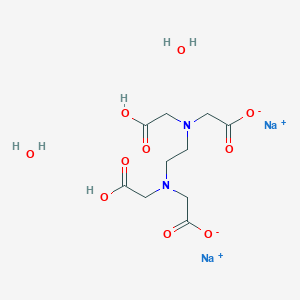 molecular formula C10H18N2Na2O10 B123631 Ethylenediaminetetraacetic acid disodium salt dihydrate CAS No. 6381-92-6