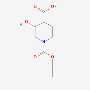 molecular formula C11H18NO5- B12363107 1,4-Piperidinedicarboxylic acid, 3-hydroxy-, 1-(1,1-dimethylethyl) ester 