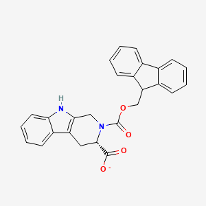 molecular formula C27H21N2O4- B12363130 2H-Pyrido[3,4-b]indole-2,3-dicarboxylic acid, 1,3,4,9-tetrahydro-, 2-(9H-fluoren-9-ylmethyl) ester, (3S)- 