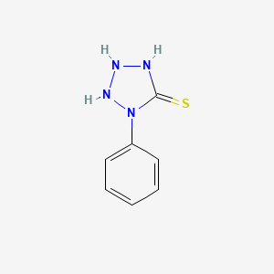 molecular formula C7H8N4S B12363132 1-Phenyltetrazolidine-5-thione 