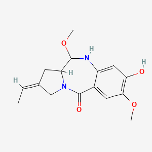 (8Z)-8-ethylidene-3-hydroxy-2,6-dimethoxy-6,6a,7,9-tetrahydro-5H-pyrrolo[2,1-c][1,4]benzodiazepin-11-one