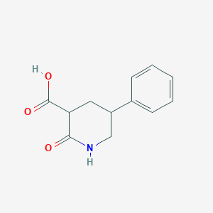 molecular formula C12H13NO3 B12363146 2-Oxo-5-phenylpiperidine-3-carboxylic acid 