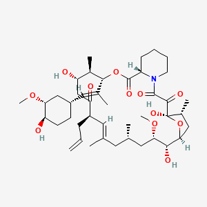 molecular formula C43H67NO12 B12363163 (1R,9S,12S,13R,14S,17R,18E,21S,23S,24R,25S,27R)-1,14,24-trihydroxy-12-[(E)-1-[(1R,3R,4R)-4-hydroxy-3-methoxycyclohexyl]prop-1-en-2-yl]-23-methoxy-13,19,21,27-tetramethyl-17-prop-2-enyl-11,28-dioxa-4-azatricyclo[23.2.1.04,9]octacos-18-ene-2,3,10,16-tetrone 