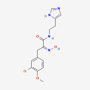 (2Z)-3-(3-bromo-4-methoxyphenyl)-2-hydroxyimino-N-[2-(1H-imidazol-5-yl)ethyl]propanamide