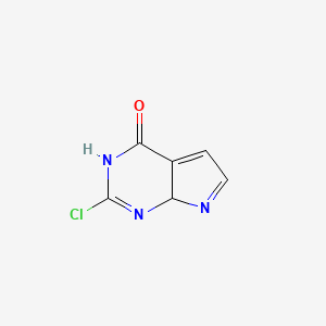 molecular formula C6H4ClN3O B12363181 2-Chloro-3,7a-dihydropyrrolo[2,3-d]pyrimidin-4-one 