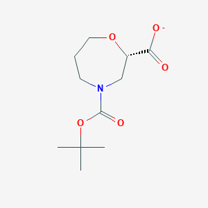 1,4-Oxazepine-2,4(5H)-dicarboxylic acid, tetrahydro-, 4-(1,1-dimethylethyl) ester, (2S)-