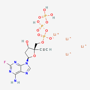 molecular formula C12H14FLi4N5O12P3 B12363211 EFdA-TP (tetralithium) 