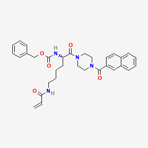 molecular formula C32H36N4O5 B12363212 (S)-Benzyl (1-(4-(2-naphthoyl)piperazin-1-yl)-6-acrylamido-1-oxohexan-2-yl) carbamate 