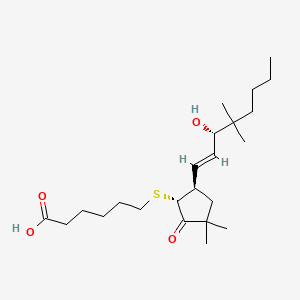 6-[(1R,5R)-5-[(E,3S)-3-hydroxy-4,4-dimethyloct-1-enyl]-3,3-dimethyl-2-oxocyclopentyl]sulfanylhexanoic acid