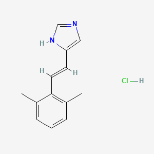 molecular formula C13H15ClN2 B1236323 4(5)-(2-(2,6-Dimethylphenyl)ethenyl)imidazole hydrochloride CAS No. 102583-06-2