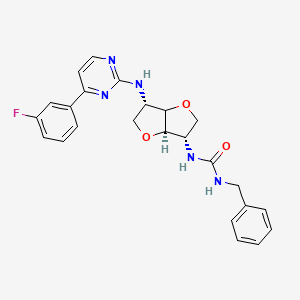 molecular formula C24H24FN5O3 B12363248 1-[(3S,6S,6aR)-3-[[4-(3-fluorophenyl)pyrimidin-2-yl]amino]-2,3,3a,5,6,6a-hexahydrofuro[3,2-b]furan-6-yl]-3-benzylurea 