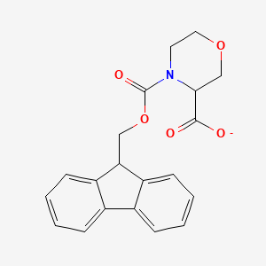 molecular formula C20H18NO5- B12363253 3,4-Morpholinedicarboxylic acid, 4-(9H-fluoren-9-ylmethyl) ester 