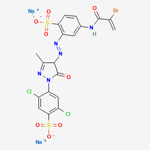 disodium;4-[4-[[5-(2-bromoprop-2-enoylamino)-2-sulfonatophenyl]diazenyl]-3-methyl-5-oxo-4H-pyrazol-1-yl]-2,5-dichlorobenzenesulfonate