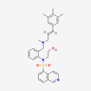 N-(2-hydroxyethyl)-N-[2-[[methyl-[(E)-3-(3,4,5-trimethylphenyl)prop-2-enyl]amino]methyl]phenyl]isoquinoline-5-sulfonamide