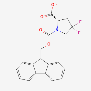 1,2-Pyrrolidinedicarboxylic acid, 4,4-difluoro-, 1-(9H-fluoren-9-ylmethyl) ester, (2S)-