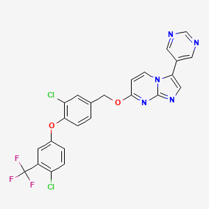 molecular formula C24H14Cl2F3N5O2 B12363340 Lp-PLA2-IN-17 