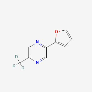 molecular formula C9H8N2O B12363390 2-(2-Furanyl)-5-methylpyrazine-d3 