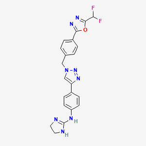 N-(4-(1-(4-(5-(difluoromethyl)-1,3,4-oxadiazol-2-yl)benzyl)-1H-1,2,3-triazol-4-yl)phenyl)-4,5-dihydro-1H-imidazol-2-amine