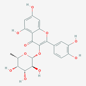 molecular formula C21H20O11 B1236346 槲皮素3-O-β-L-岩藻糖苷 