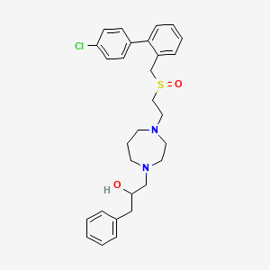 1-[4-[2-[[2-(4-Chlorophenyl)phenyl]methylsulfinyl]ethyl]-1,4-diazepan-1-yl]-3-phenylpropan-2-ol