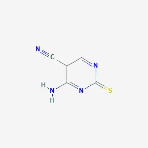 molecular formula C5H4N4S B12363545 4-amino-2-sulfanylidene-5H-pyrimidine-5-carbonitrile 