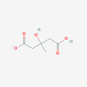 molecular formula C6H9O5- B1236355 3-羟基-3-甲基戊二酸（1-） 