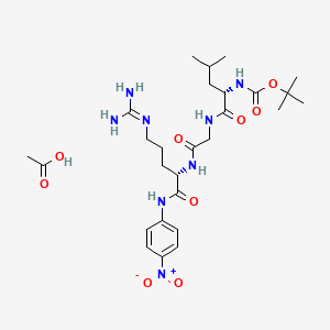 molecular formula C27H44N8O9 B12363565 Boc-Leu-Gly-Arg-pNA.CH3CO2H 