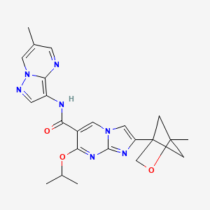 2-(1-methyl-2-oxabicyclo[2.1.1]hexan-4-yl)-N-(6-methylpyrazolo[1,5-a]pyrimidin-3-yl)-7-propan-2-yloxyimidazo[1,2-a]pyrimidine-6-carboxamide