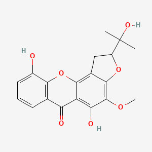 molecular formula C19H18O7 B1236358 Caledonixanthone F 