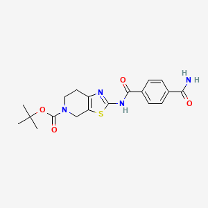 tert-butyl 2-[(4-carbamoylbenzoyl)amino]-6,7-dihydro-4H-[1,3]thiazolo[5,4-c]pyridine-5-carboxylate