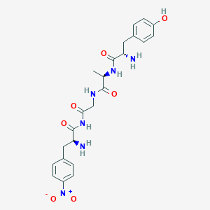 molecular formula C23H28N6O7 B1236360 Tyrosyl-alanyl-glycyl-nitrophenylalanylamide CAS No. 81733-82-6