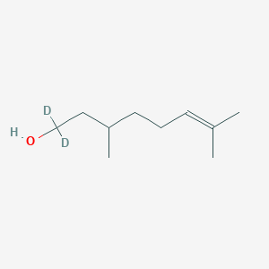 molecular formula C10H20O B12363606 6-Octen-1,1-d2-1-ol, 3,7-dimethyl- 