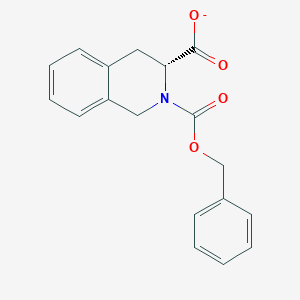 molecular formula C18H16NO4- B12363608 (3R)-2-Carbobenzoxy-1,2,3,4-tetrahydroisoquinoline-3-carboxylic acid 