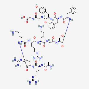 molecular formula C69H108N24O16 B12363616 H-Ala-Arg-Arg-Lys-Arg-Lys-Gly-Ser-Phe-Phe-Tyr-Gly-Gly-OH 