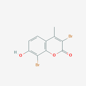 molecular formula C10H6Br2O3 B1236363 3,8-二溴-7-羟基-4-甲基-2H-香豆素-2-酮 