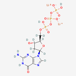 molecular formula C10H14Li2N5O13P3 B12363663 dGTP-d14 (dilithium) 