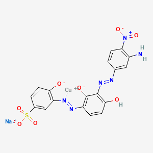 Copper;sodium;3-[[3-[(3-amino-4-nitrophenyl)diazenyl]-4-hydroxy-2-oxidophenyl]diazenyl]-4-oxidobenzenesulfonate