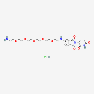 molecular formula C25H37ClN4O9 B12363665 Thalidomide-5-NH-PEG5-NH2 (hydrochloride) 