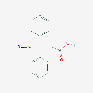 molecular formula C16H13NO2 B1236368 Propionic acid, 3-cyano-3,3-diphenyl- 
