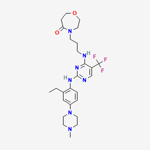 molecular formula C26H36F3N7O2 B12363687 Inlexisertib CAS No. 2543673-19-2