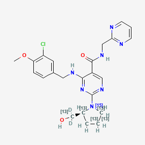 molecular formula C23H26ClN7O3 B12363727 Avanafil-13C5,15N,d2 