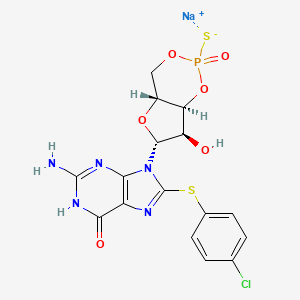 molecular formula C16H14ClN5NaO6PS2 B12363735 Rp-8-pCPT-cGMPS (sodium) 