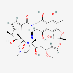 (7S,9E,11S,12S,13S,14R,15R,16R,17S,18S,19E,21E)-2,13,15,17,27,29-hexahydroxy-11-methoxy-3,7,12,14,16,18,22-heptamethyl-26-[(E)-(4-methylpiperazin-1-yl)iminomethyl]-8,30-dioxa-24-azatetracyclo[23.3.1.14,7.05,28]triaconta-1(29),2,4,9,19,21,25,27-octaene-6,23-dione