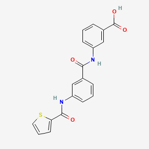 molecular formula C19H14N2O4S B12363780 3-[({3-[(Thiophen-2-ylcarbonyl)amino]phenyl}carbonyl)amino]benzoic acid 