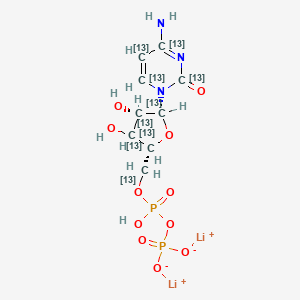 molecular formula C9H13Li2N3O11P2 B12363836 Cytidine diphosphate-13C9 (dilithium) 