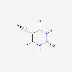 molecular formula C6H7N3O2 B12363839 4-Methyl-2,6-dioxo-1,3-diazinane-5-carbonitrile 