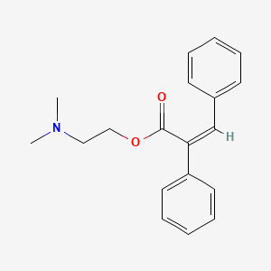 B1236384 Dimethylaminoethyl-alpha-phenylcinnamate CAS No. 76391-87-2