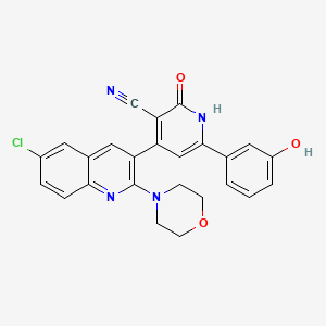 molecular formula C25H19ClN4O3 B12363869 Pim-1/2 kinase inhibitor 2 