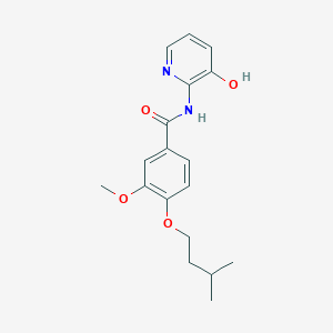 N-(3-hydroxypyridin-2-yl)-3-methoxy-4-(3-methylbutoxy)benzamide